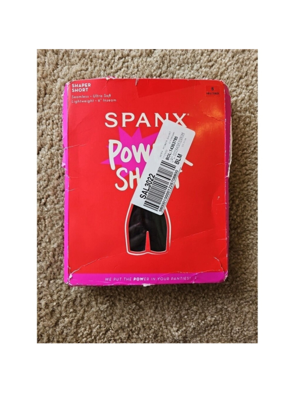 Spanx Power Short Mid Thigh Shaper Black Size Small